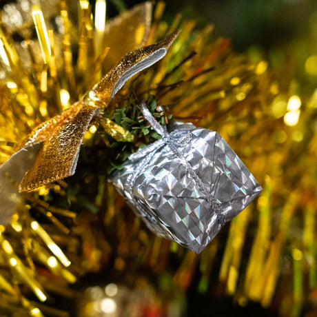 Weihnachtsbaumanhänger Rot, Silber 24 St.