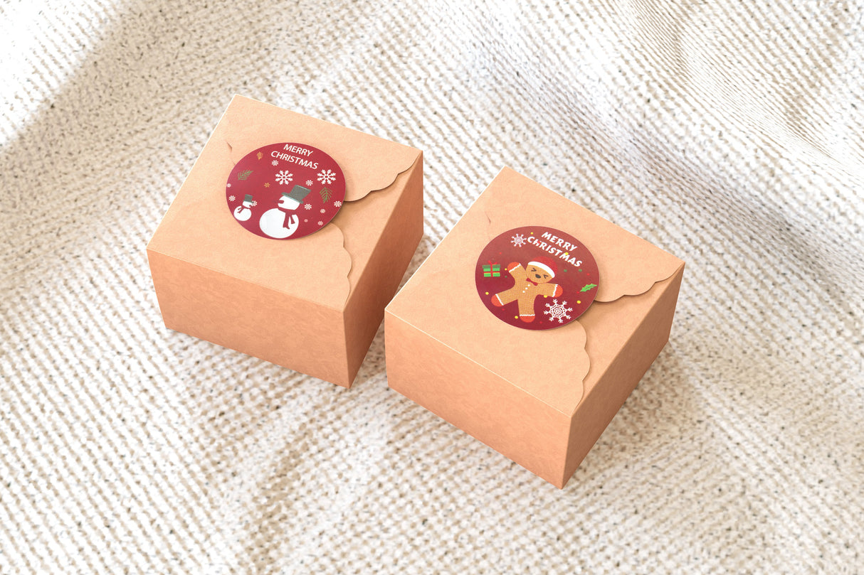 Weihnachtsaufkleber Rot 500St.