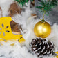 Künstlicher Weihnachtsbaum aus Kiefernholz + Dekorationen