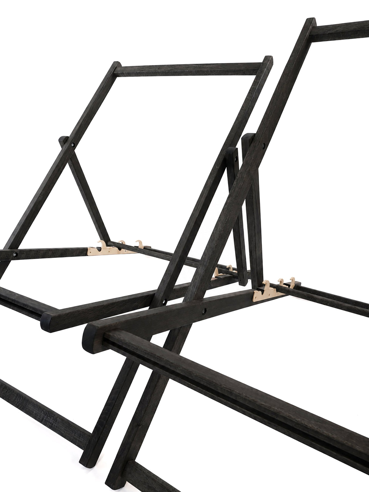 Holzliegestuhl HELLO SUMMER – Schwarzes Gestell geölt PREMIUM