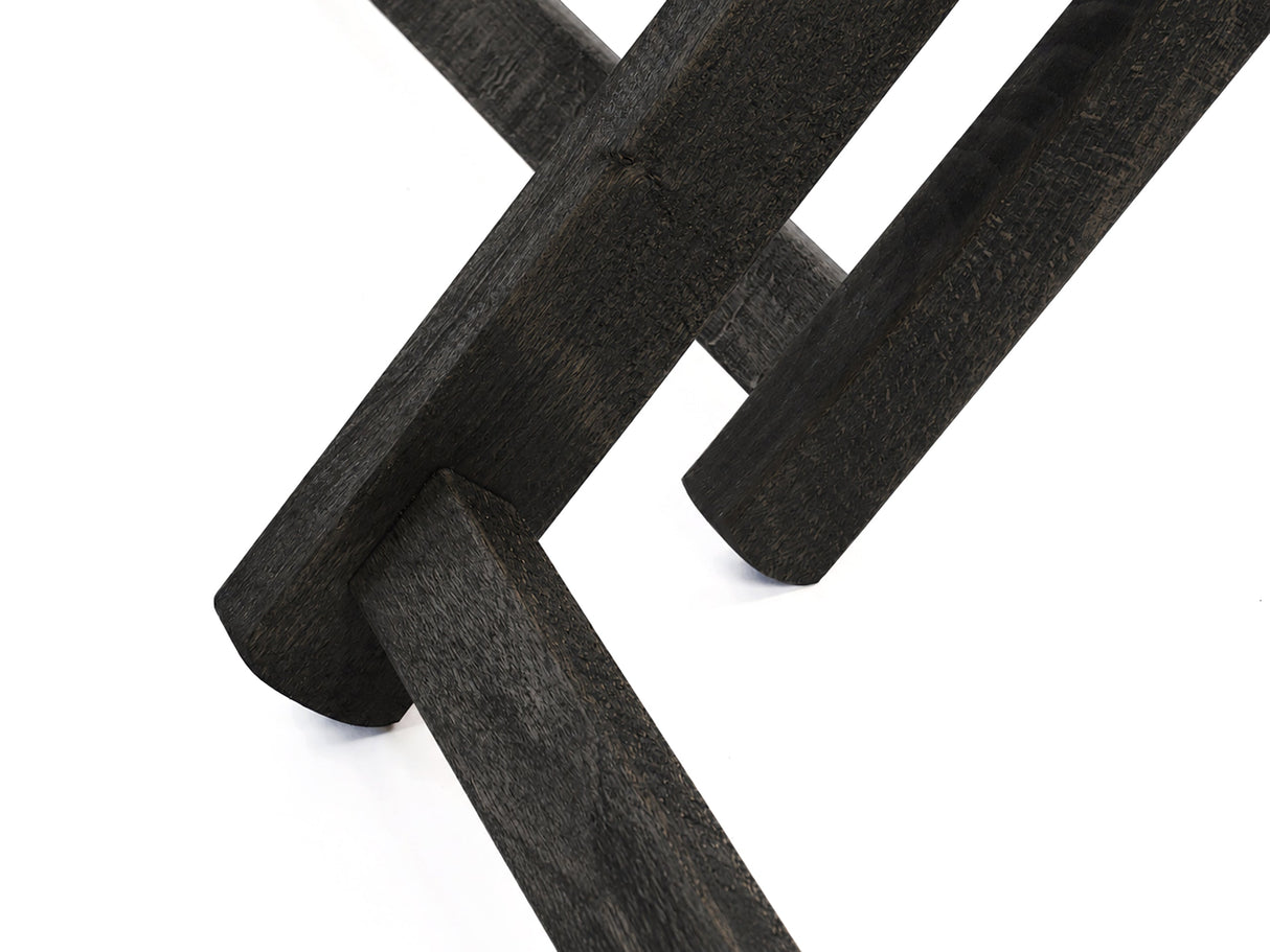 Holzliegestuhl PALMA – Schwarzes geöltes PREMIUM-Gestell