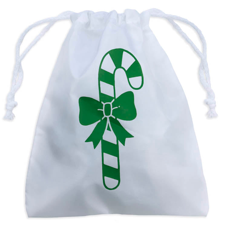 Weihnachts-Polyestertasche 16x21cm GRÜNE SÜSSIGKEITEN