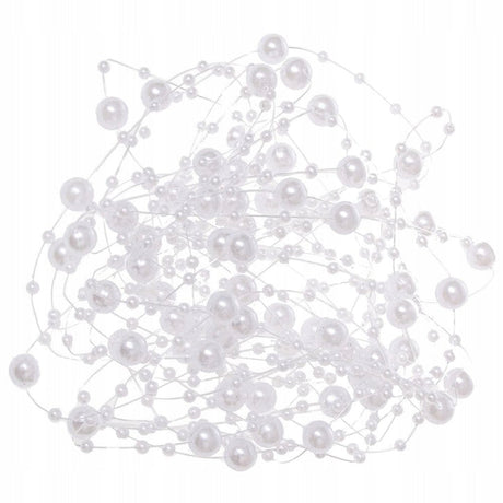 Perlweiße Kette, 5 m Weihnachtsbaumgirlande