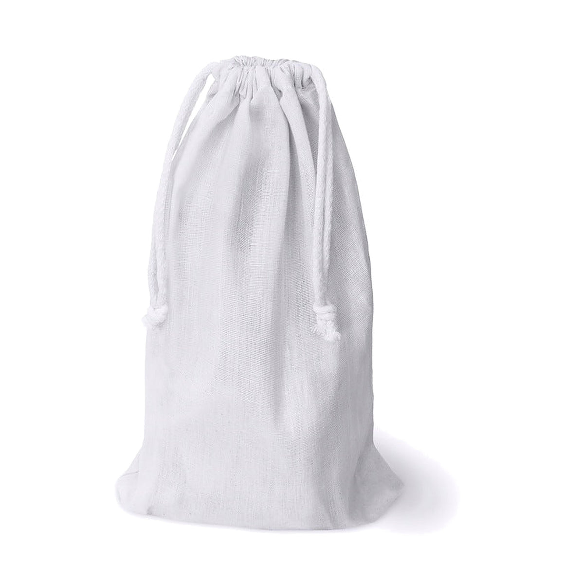 Baumwollbeutel mit Kordelzug 17 x 35 cm, 220 g/m², weiß