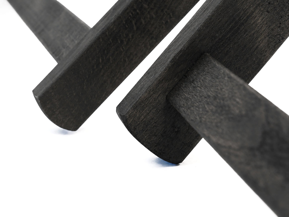 Holzliegestuhl COOL SUMMER - schwarzes Gestell geölt PREMIUM