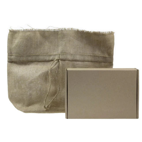 Weihnachts-Jute-Geschenkbeutel + Geschenkbox