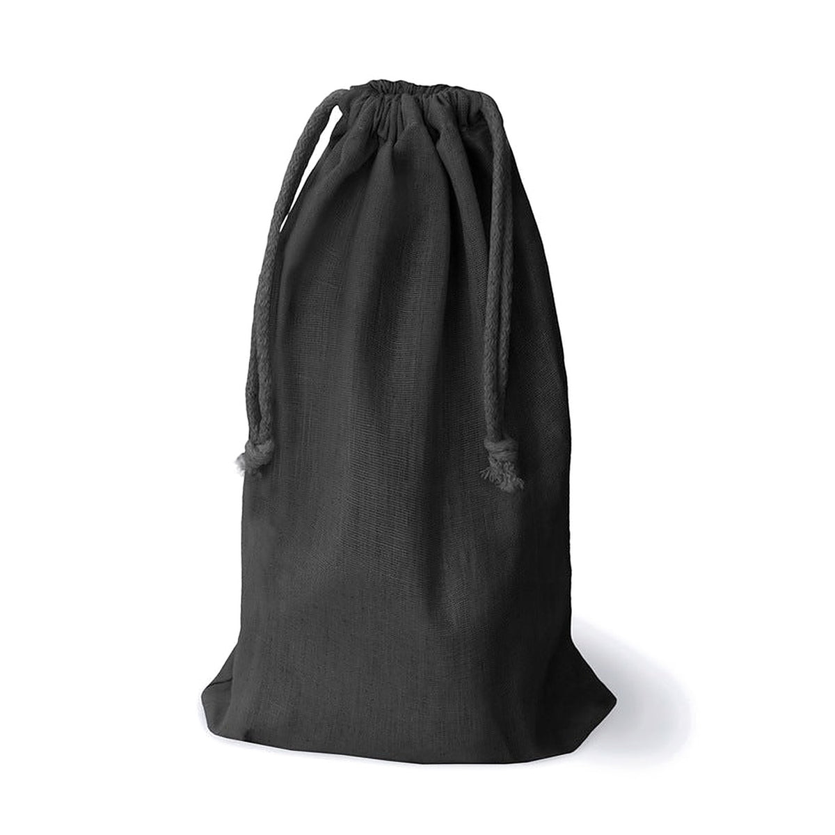 Baumwollbeutel mit Kordelzug 17 x 35 cm, 220 g/m², schwarz
