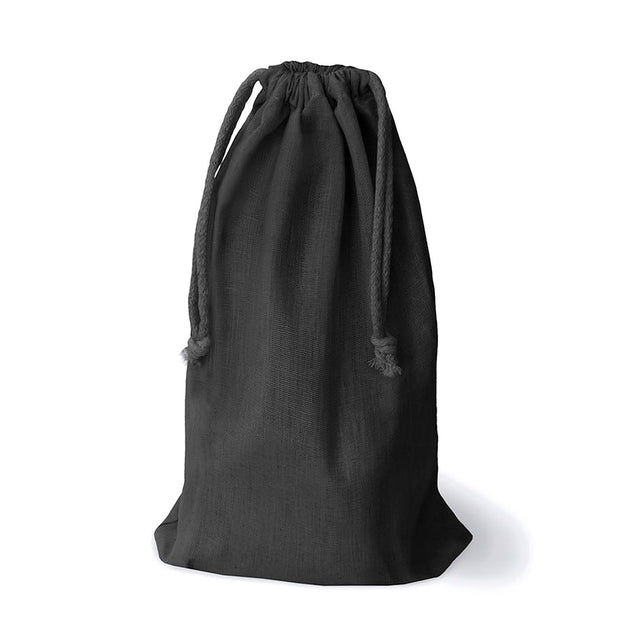 Baumwollbeutel mit Kordelzug 17 x 35 cm, 220 g/m², schwarz