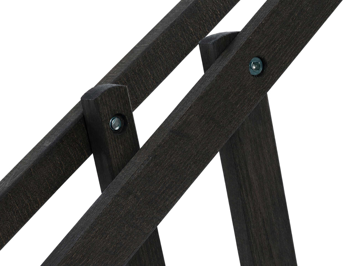 Holz-Liegestuhl met eigen Logo – Schwarzes Gestell