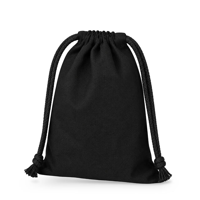 Baumwollbeutel mit Kordelzug 15 x 15 cm, 220 g/m², schwarz
