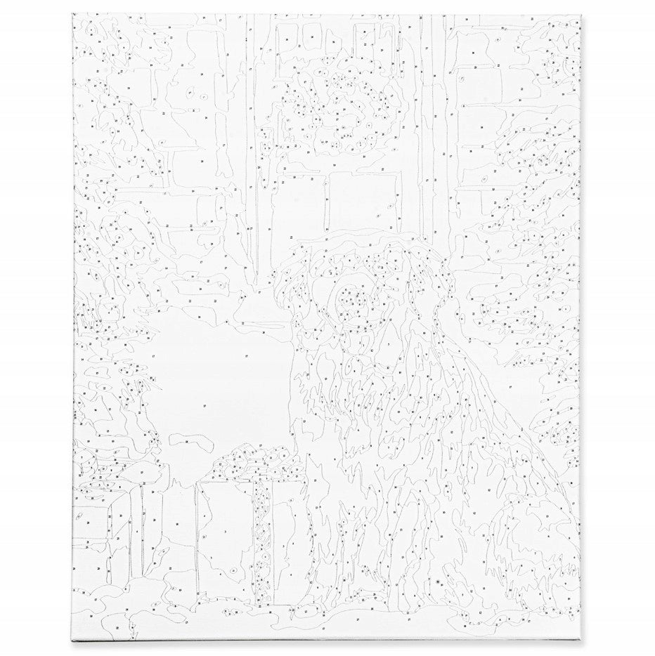 Malen nach Zahlen Hund 40x50 cm