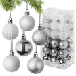 Weihnachtskugeln Set SILBER 36-tlg.