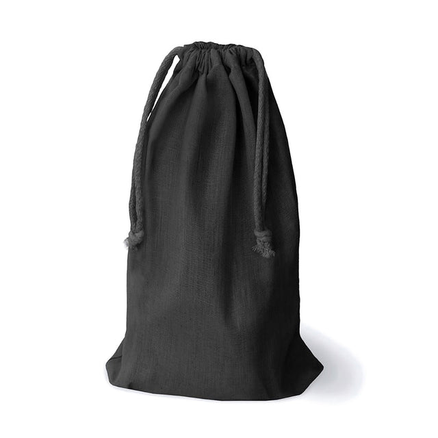 Baumwollbeutel mit Kordelzug 15 x 35 cm, 220 g/m², schwarz