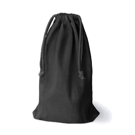 Baumwollbeutel mit Kordelzug 17 x 40 cm, 145 g/m², schwarz