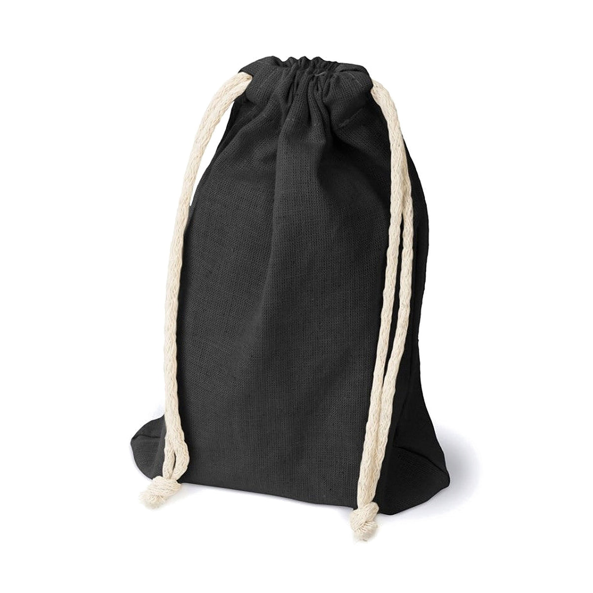 Baumwollbeutel mit Kordelzug 20 x 25 cm, 140 g/m², schwarz
