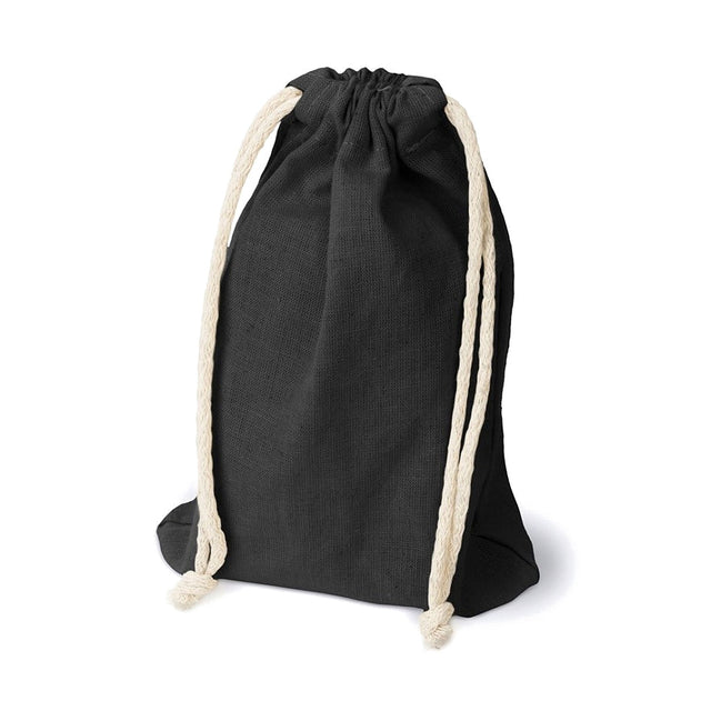Baumwollbeutel mit Kordelzug 20 x 25 cm, 140 g/m², schwarz