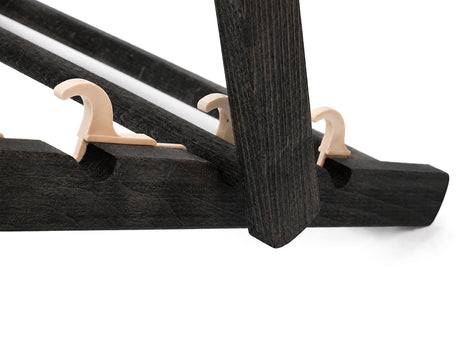 Holzliegestuhl SUMMER – Schwarzes Gestell, geölt, PREMIUM