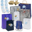 Weihnachtsgeschenkverpackungsbeutel-Set Marinegrau