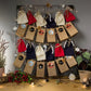 Adventskalender BAUMWOLLTASCHE + PAPIERTASCHE + WEIHNACHTSAUFKLEBER