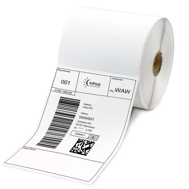 Thermoetiketten Weiß 10x15 cm – 500 Stück – kompatibel mit ZEBRA