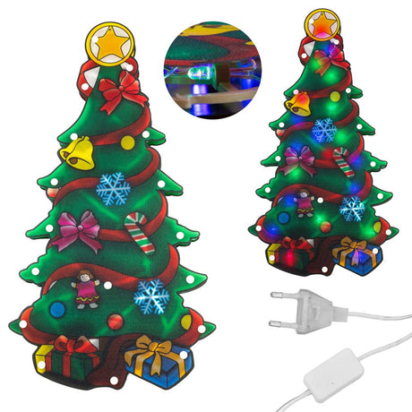 Leuchtender RGB LED Weihnachtsbaum für Glas