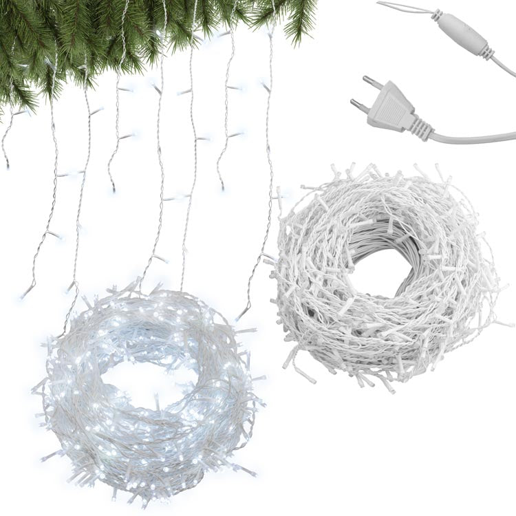 Weihnachtslichtervorhang 500 LED KALTLICHT 23m