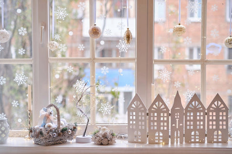 Weihnachts-Fensteraufkleber weiß 35×50cm