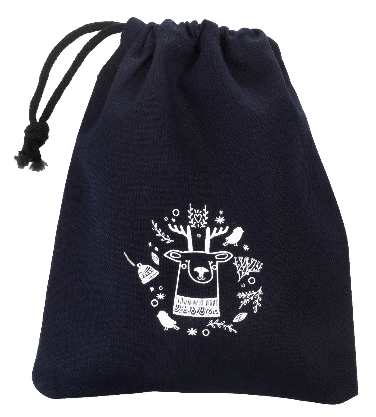 Weihnachts-Baumwollbeutel 200x220mm Marineblau