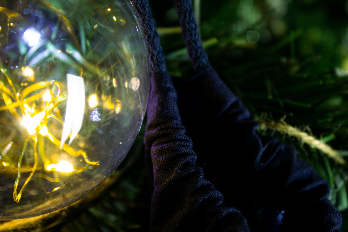 Weihnachts-Baumwollbeutel 200x220mm Marineblau