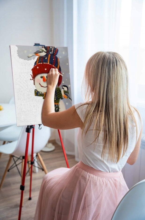 Malen nach Zahlen Schneemann 40x50 cm