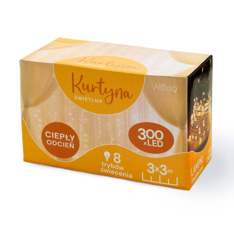 Lichtervorhang Lampen WARMES LICHT 3m