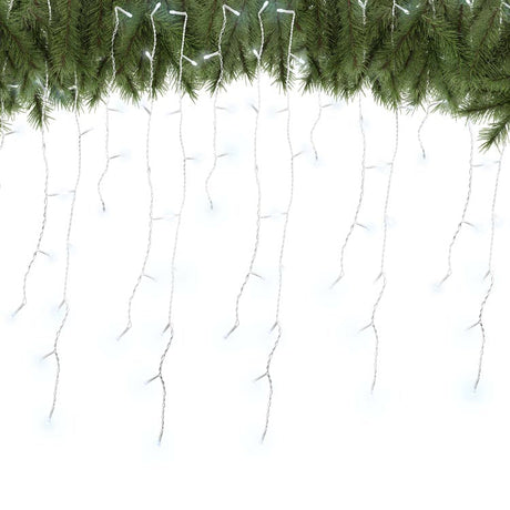 LED Weihnachtsbaum Eiszapfen Lichterkette 500 kaltweiß 12m