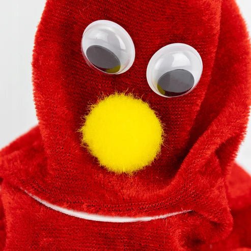 Eine singende Weihnachtsmannmütze, die mit Musik spielt