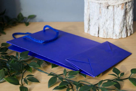 Papiertüte eco prestige Marineblau 170x70x250mm
