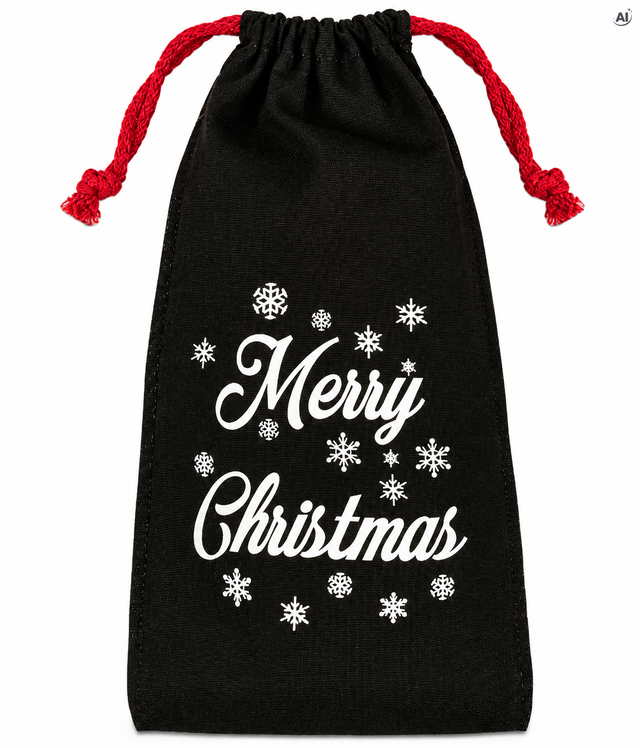 Woreczek bawełniany  15x30cm Merry Christmas
