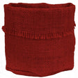 Laminierte Jute-Blumentopfhülle 16x11cm rot