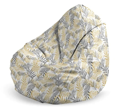 Bean Bag Sitzsack, 80 x 80 x 120 cm, Sitzkissen, mit Tragegriff Boden - Goldene Blätter