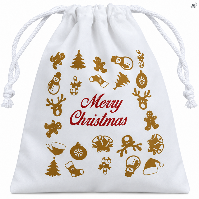 Woreczek poliestrowy  16x21cm Merry Christmas