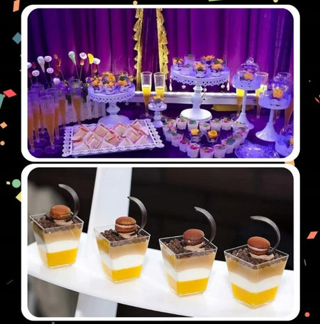 Dessertbecher 58 ml, 50 Stück + Löffel, 50 Stück