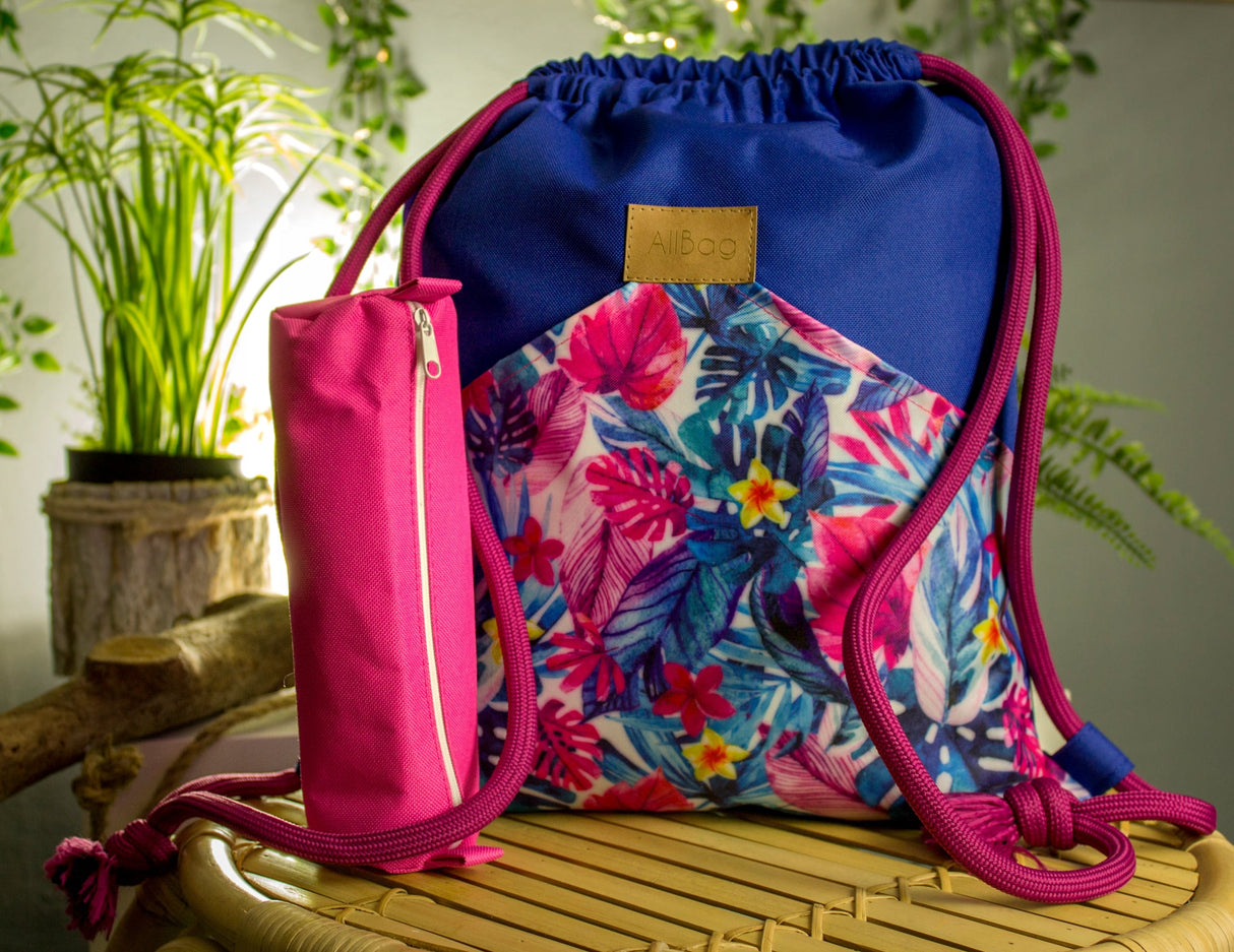 Premium-Rucksack Marine BOHO + GRATIS