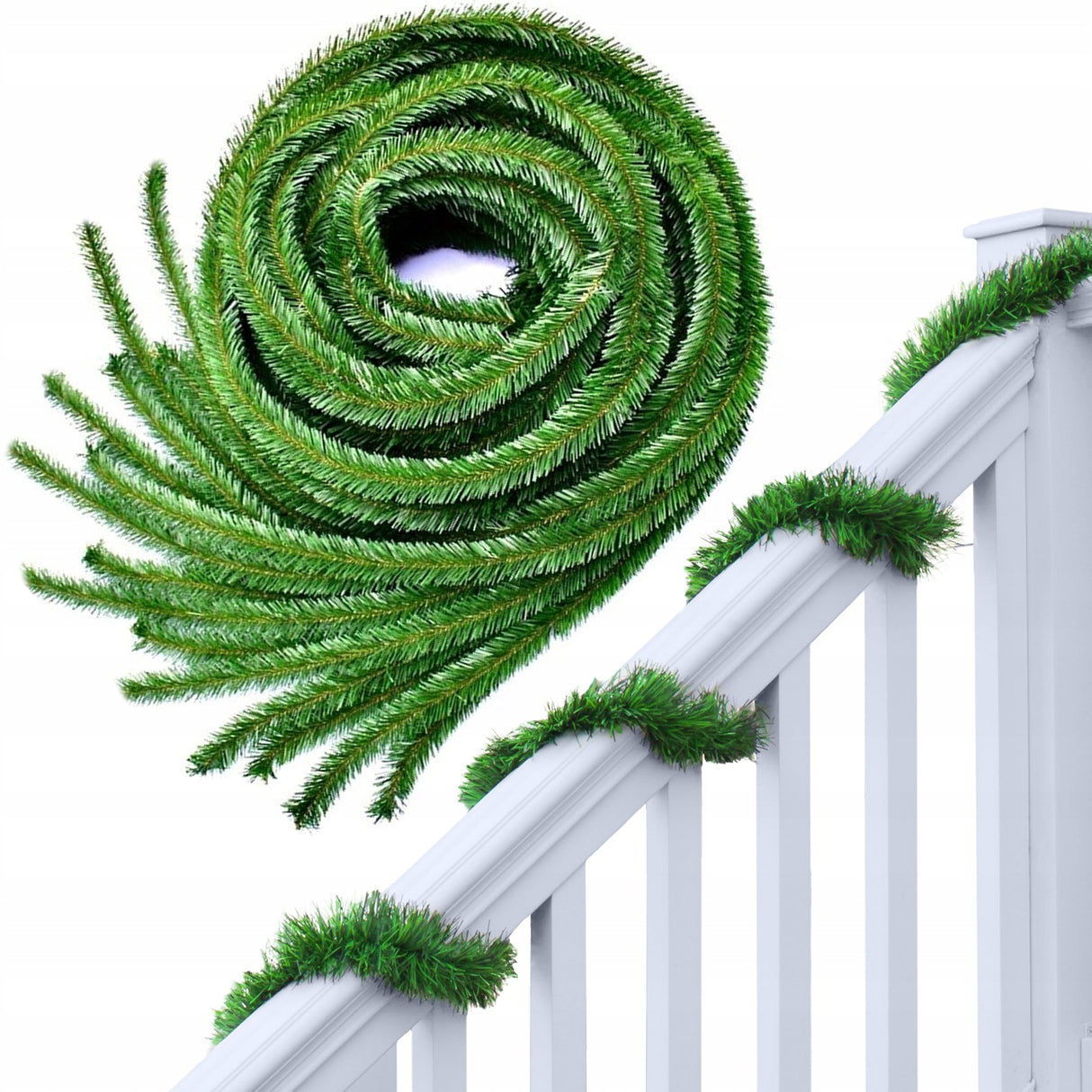 Grüne Weihnachtsbaumgirlande 100 cm