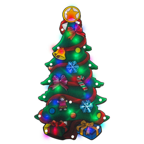Leuchtender RGB LED Weihnachtsbaum für Glas