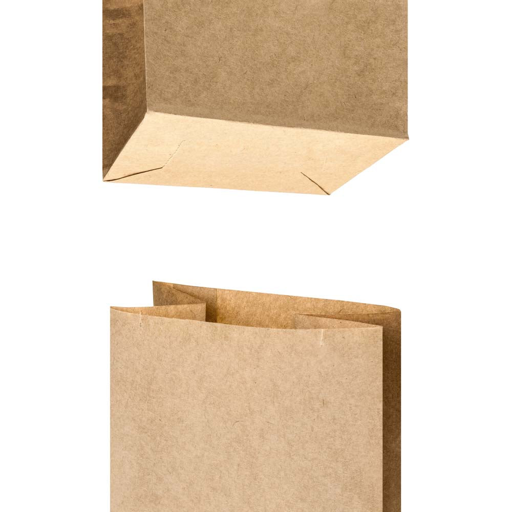 Blockbodenbeutel 13+9,5x32,5 cm, 70 g/m², braun, 100 Stück