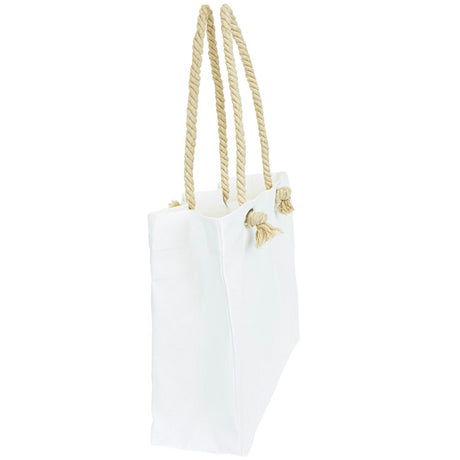 Strandtasche Weiß 42x15x15x38cm Griff: 70 cm