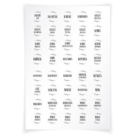 Gewürzaufkleber WEISS 200St.