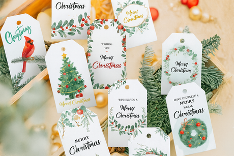 Tischkarten für Geschenke Weiß 50St