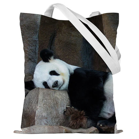 Baumwolltasche schlafender Panda 35x45