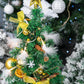 Künstlicher Weihnachtsbaum aus Kiefernholz + Dekorationen