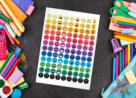 Motivationsaufkleber SMILE FACES 108St.