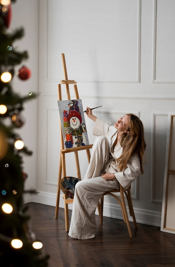 Malen nach Zahlen Schneemann 40x50 cm